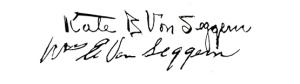 1911 kate will signs