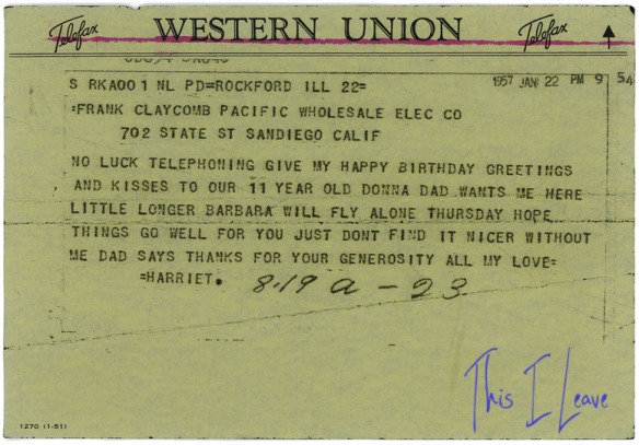 1957 telegram hdc
